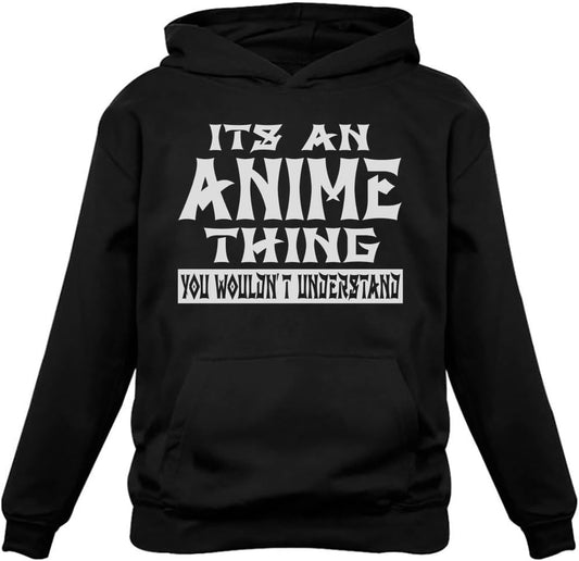 Tstars Funny Anime Hoodies for Men Novelty Gifts Japanese Manga Sweatshirt Pullover Hoodie