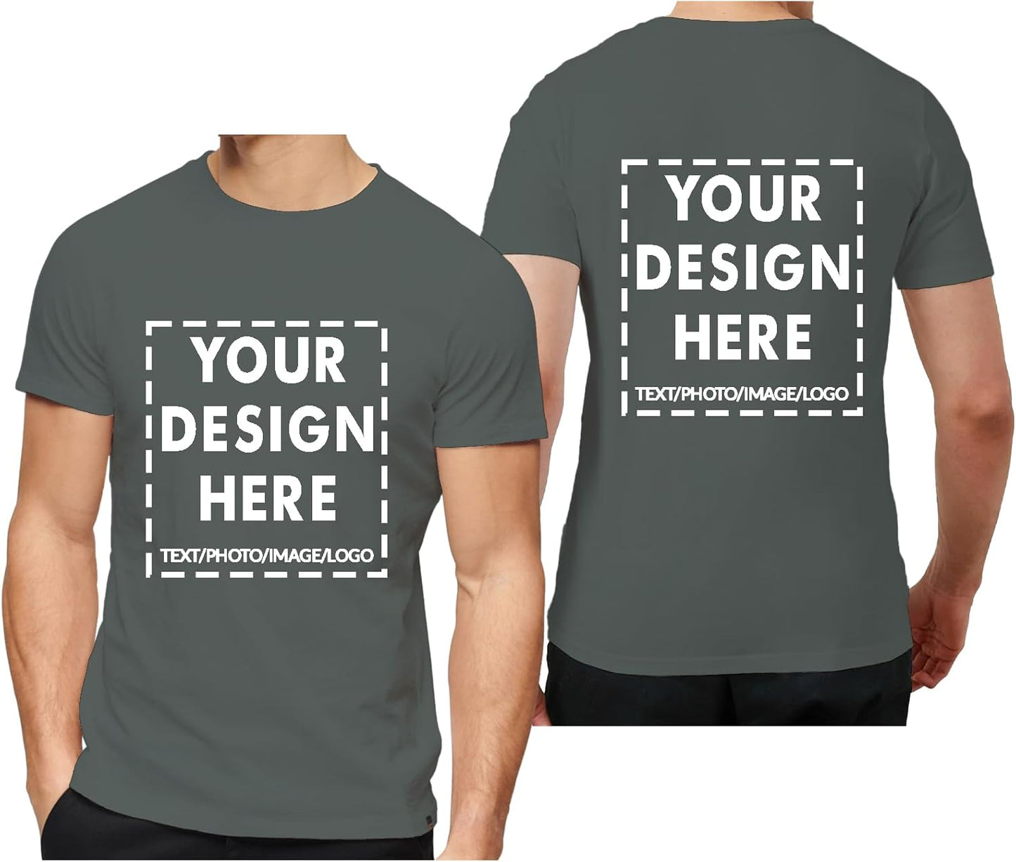 Custom T Shirts,Design Your Own Custom T Shirts, Personalized Unisex Crewneck Tee Shirt, Customize Your Image, Text & Photo