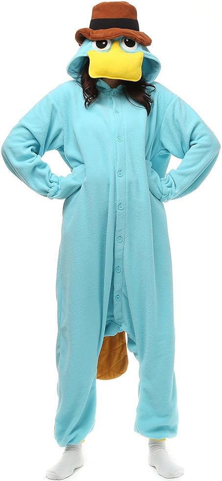 Wishliker Adult Onesie Animal Pajamas Halloween Cosplay Costumes Party Wear Blue