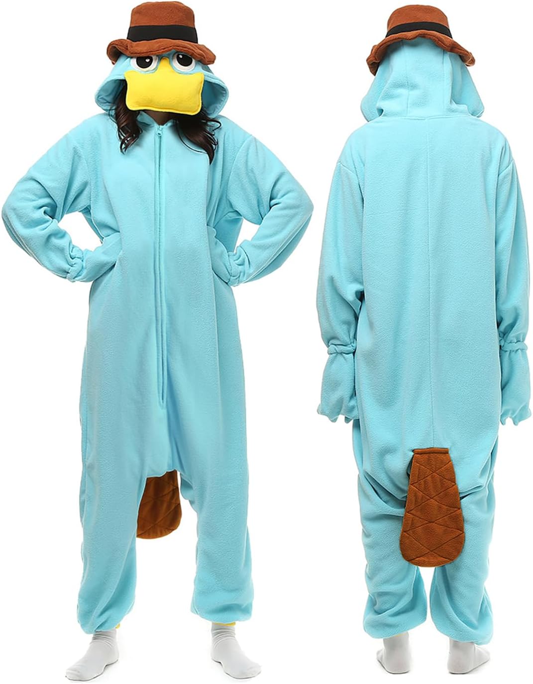 Wishliker Adult Onesie Animal Pajamas Halloween Cosplay Costumes Party Wear Blue