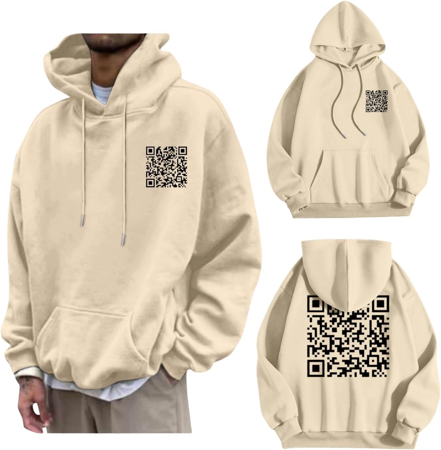 Funny Fuck You Qr Code Hoodie Unisex Couples Hoodies For Adults Friends Sweatshirt For Best Friends Rick Roll