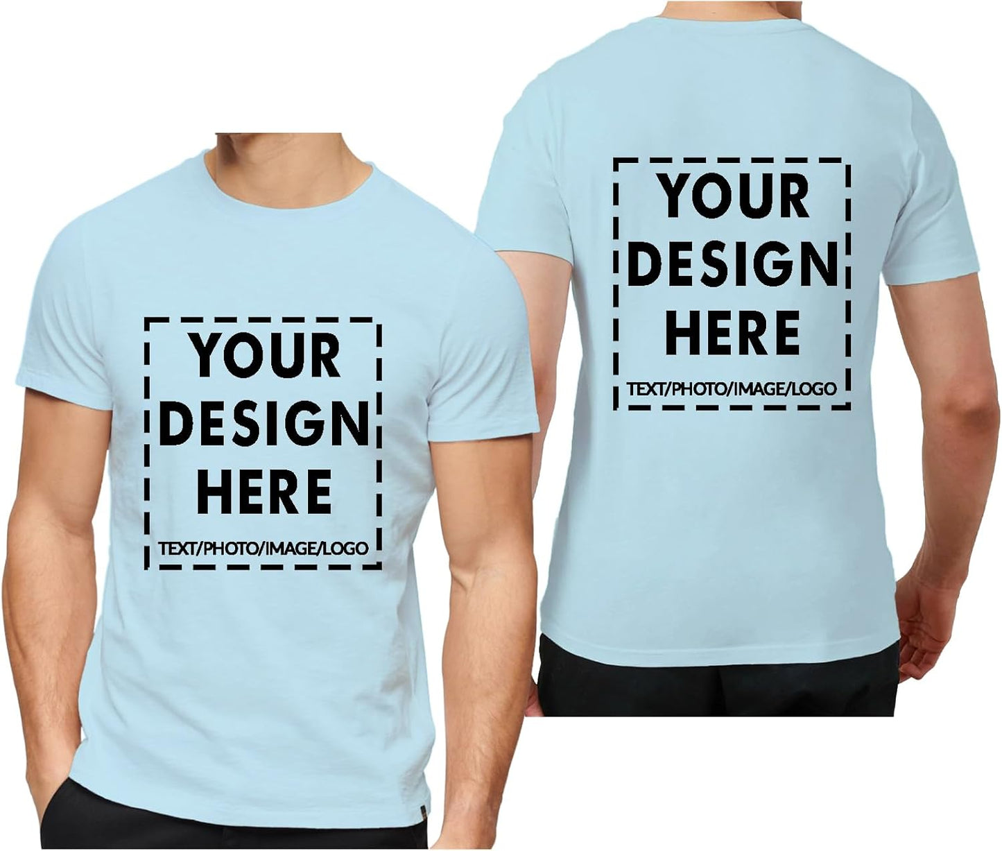 Custom T Shirts,Design Your Own Custom T Shirts, Personalized Unisex Crewneck Tee Shirt, Customize Your Image, Text & Photo