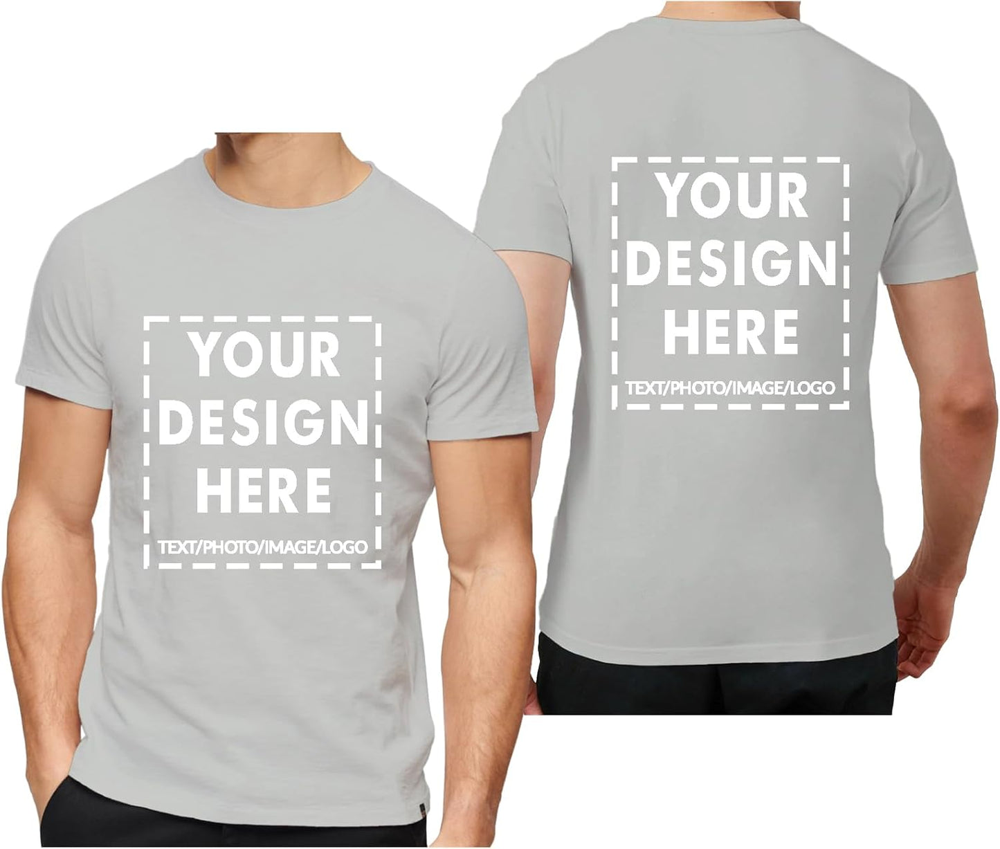 Custom T Shirts,Design Your Own Custom T Shirts, Personalized Unisex Crewneck Tee Shirt, Customize Your Image, Text & Photo