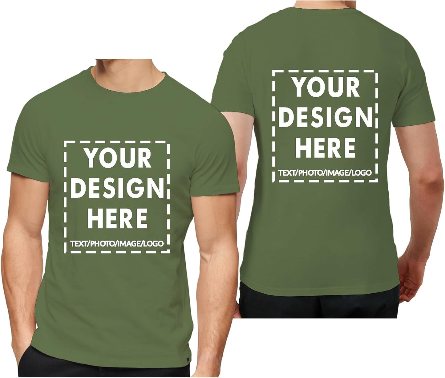 Custom T Shirts,Design Your Own Custom T Shirts, Personalized Unisex Crewneck Tee Shirt, Customize Your Image, Text & Photo