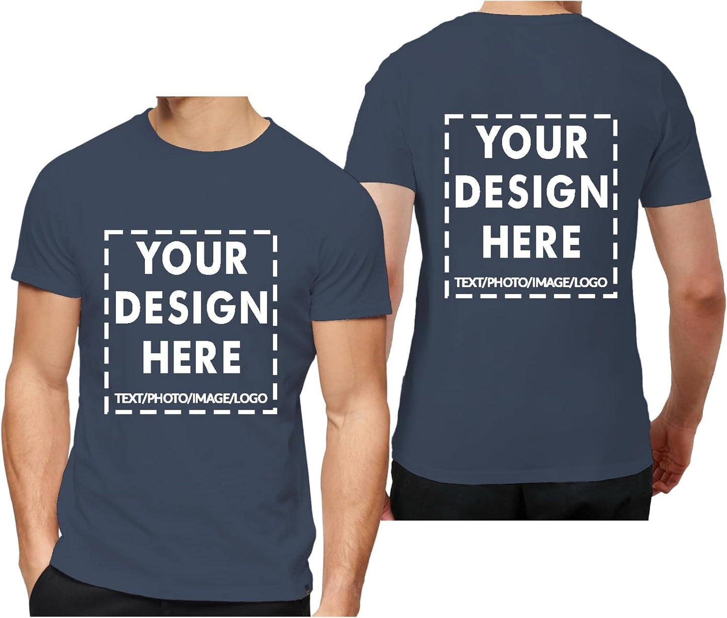 Custom T Shirts,Design Your Own Custom T Shirts, Personalized Unisex Crewneck Tee Shirt, Customize Your Image, Text & Photo