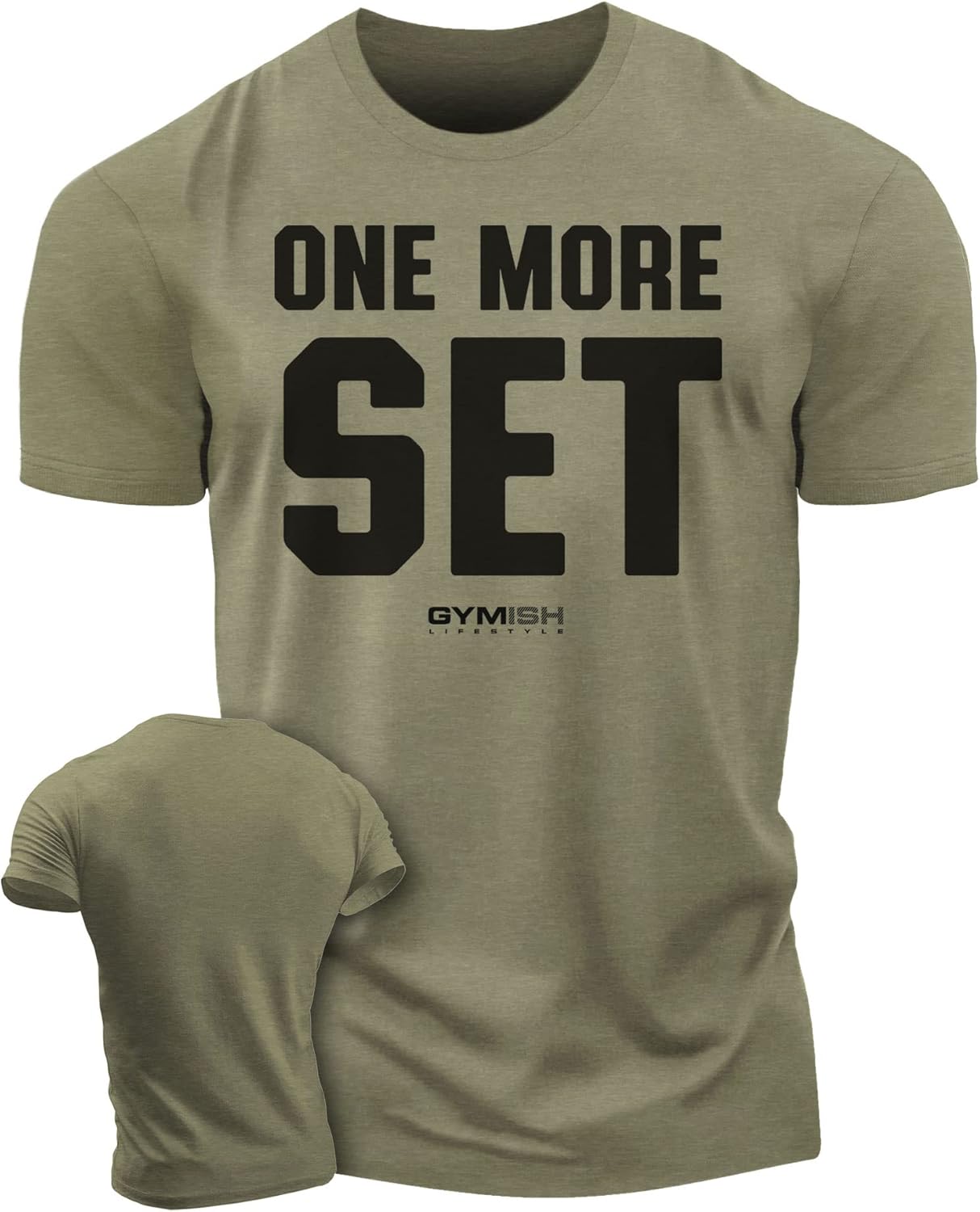 Gymish Lifestyle One More Set Motivational Lifting T-Shirt, Gym Workout Men Tees