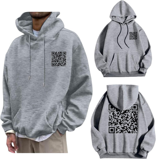 Funny Fuck You Qr Code Hoodie Unisex Couples Hoodies For Adults Friends Sweatshirt For Best Friends Rick Roll