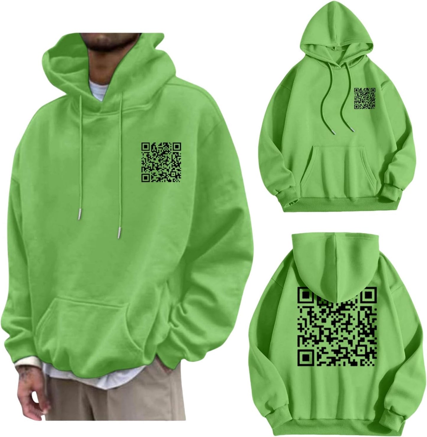 Funny Fuck You Qr Code Hoodie Unisex Couples Hoodies For Adults Friends Sweatshirt For Best Friends Rick Roll