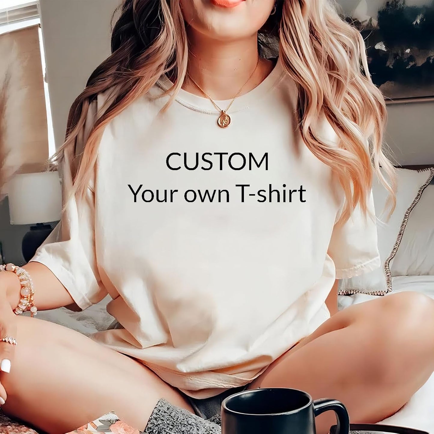 Custom T Shirts,Design Your Own Custom T Shirts, Personalized Unisex Crewneck Tee Shirt, Customize Your Image, Text & Photo