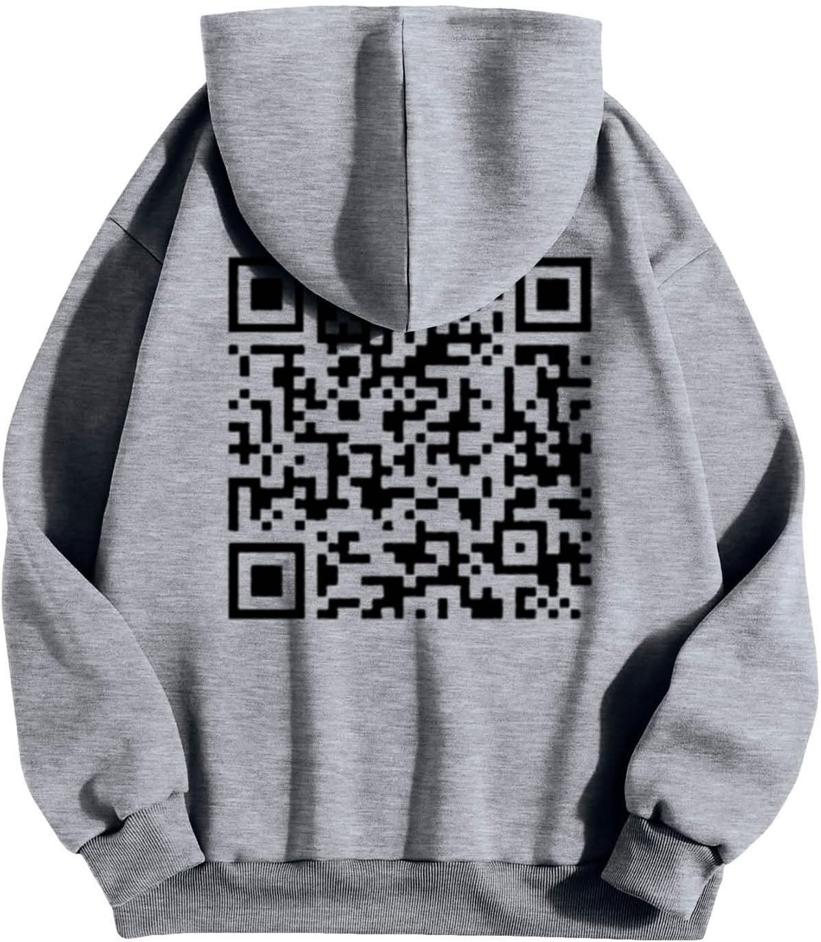 Funny Fuck You Qr Code Hoodie Unisex Couples Hoodies For Adults Friends Sweatshirt For Best Friends Rick Roll