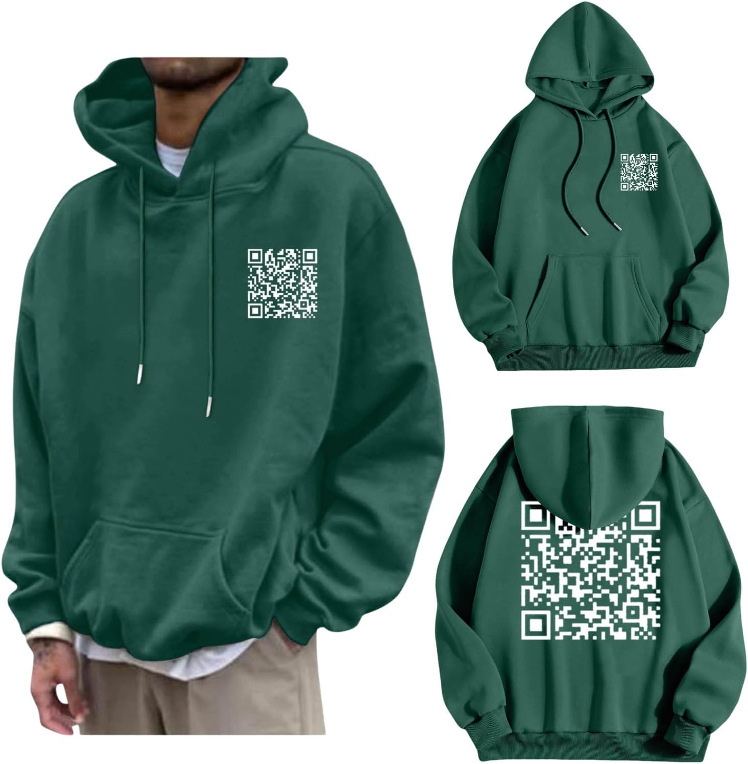 Funny Fuck You Qr Code Hoodie Unisex Couples Hoodies For Adults Friends Sweatshirt For Best Friends Rick Roll