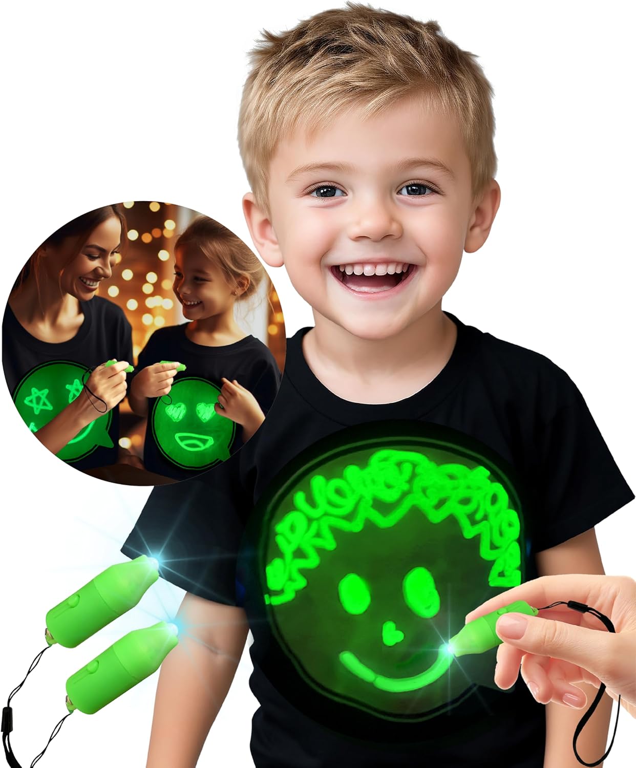 tismilek Glow in The Dark Shirt for Kids, Funny Shirts & Neon Shirts for Kids