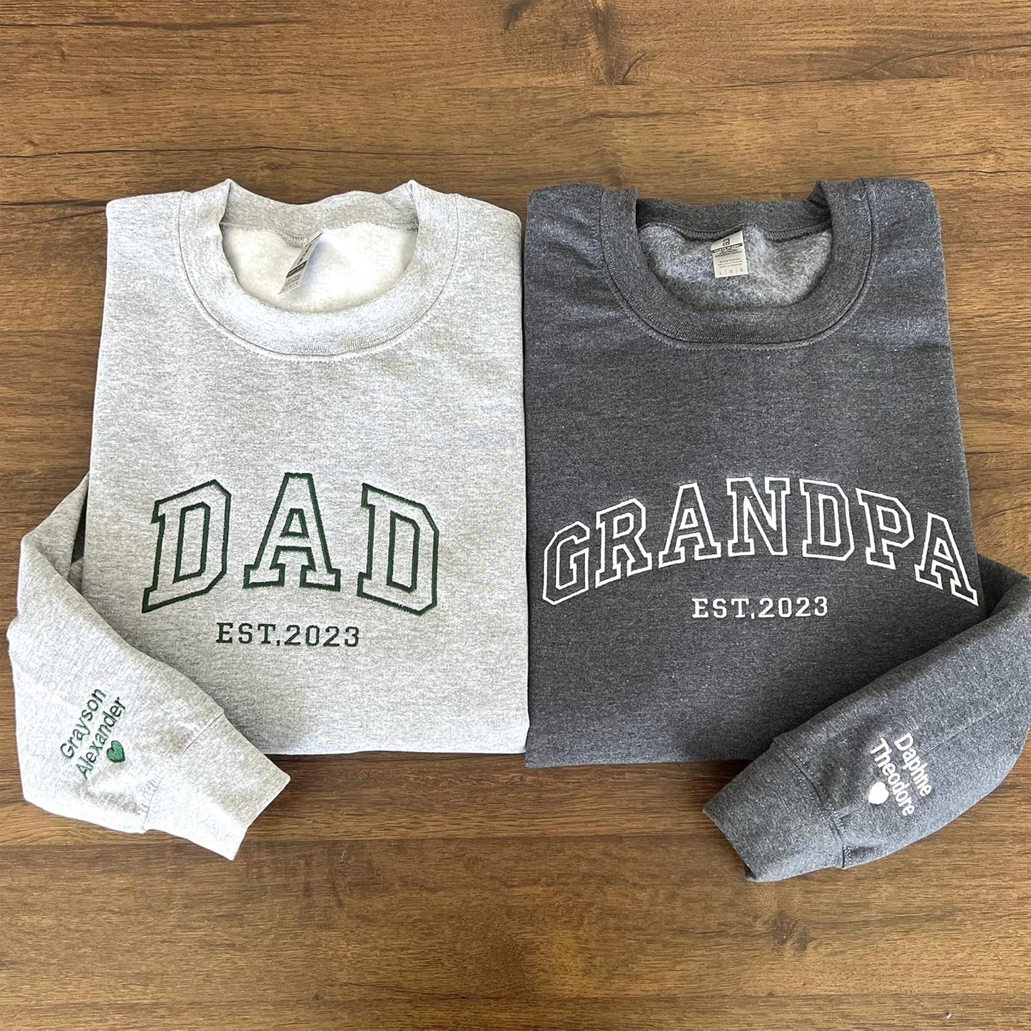 Custom Embroidered Sweatshirts and Hoodie Design Your Own, Personalized Sweatshirts Hoodie For Everyone, Custom Text On Sleeve, Add Your Own Custom Text, Gifts For Mothers Day, Christmas