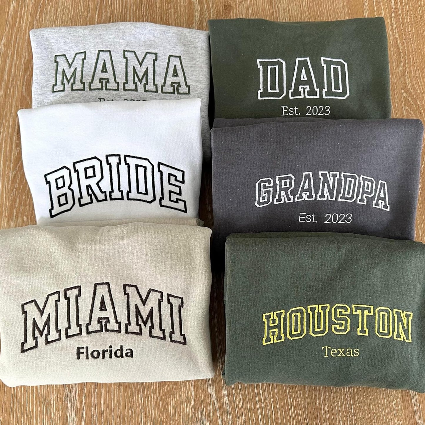 Custom Embroidered Sweatshirts and Hoodie Design Your Own, Personalized Sweatshirts Hoodie For Everyone, Custom Text On Sleeve, Add Your Own Custom Text, Gifts For Mothers Day, Christmas